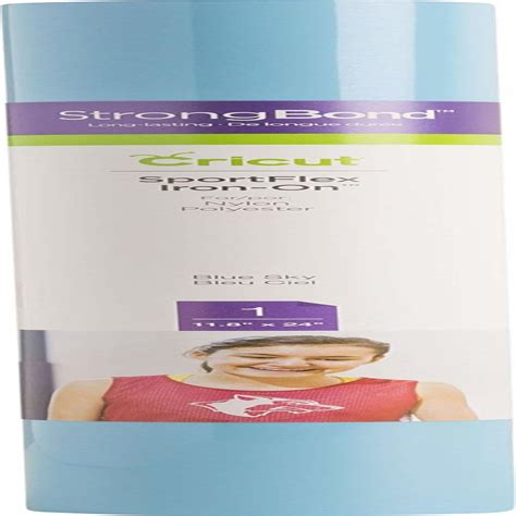 Cricut Sportflex Iron-On 30x60cm (Blue Sky); Thin and lightweight to stretch and flex on active wear; Made for tech fabrics like polyester and nylon; Features the Cricut StrongBond™ Guarantee* for long-lasting results that stick; Easy to weed and apply; use your household iron or Cricut EasyPress™